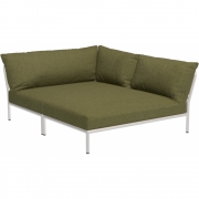Houe - Level 2 Lounge Cozy Sofa-Element Rechts Muted White Leaf (Heritage)