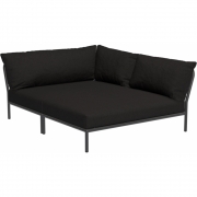 Houe - Level 2 Lounge Cozy Sofa-Element Rechts Dunkelgrau Char (Heritage)