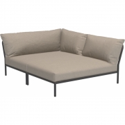 Houe - Level 2 Lounge Cozy Sofa-Element Rechts Dunkelgrau Ash (Heritage)