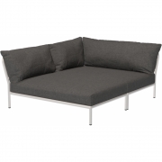 Houe - Level 2 Lounge Cozy Sofa-Element Links Muted White Dark Grey (Basic)