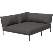Houe - Level 2 Lounge Cozy Sofa-Element Links Dunkelgrau Dark Grey (Basic)