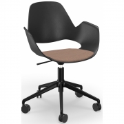 Houe - Falk Drehsessel mit Rollen Rose (Conect)