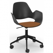 Houe - Falk Drehsessel mit Rollen Terrakotta (Connect)