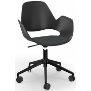 Houe - Falk Drehsessel mit Rollen Anthrazit (Connect)