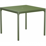 Houe - Four Outdoor Tisch 90x90 mit Sonnenschirmloch Olivgrün