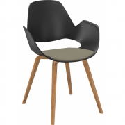 Houe - Falk Sessel Eiche Dunkelbeige (Cura)