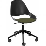 Houe - Falk Drehstuhl mit Rollen Piniengrün (Connect)