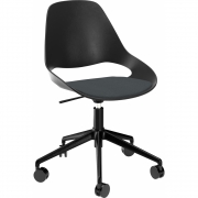 Houe - Falk Drehstuhl mit Rollen Dunkelgrau (Cura)