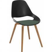 Houe - Falk Stuhl Eiche Dunkelgrün (Cura)