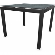 Stern - Classic Tisch 90x90 cm | Aluminium anthrazit | Metallic grau