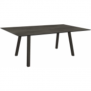 Stern - Interno Tisch 180x100 cm | Vierkantrohr | Aluminium schwarz matt | Zement