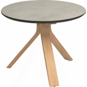 Stern - Freddie Beistelltisch Ø 55 cm | Teak | Zement hell