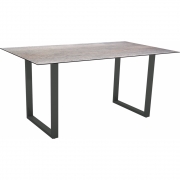 Stern - Kufentisch 160x90 cm | Aluminium anthrazit | Smoky
