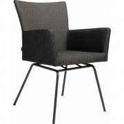 Stern - Artus Sessel VIP Edelstahl schwarz matt 