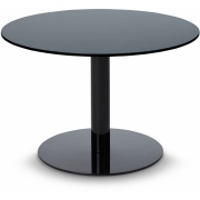 Tom Dixon - Flash Circle Beistelltisch Schwarz (Gestell: Schwarz)