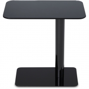 Tom Dixon - Flash Rectangle Beistelltisch Schwarz (Gestell: Schwarz)