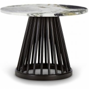 Tom Dixon - Fan Tisch Ø60 cm, Birke schwarz 