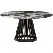 Tom Dixon - Fan Tisch Ø90 cm, Birke schwarz 