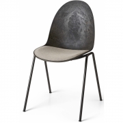 Mater - Eternity Side Stuhl Coffee Waste Edition mit Sitzpolsterung 