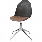 Mater - Eternity Drehstuhl Gestell poliert mit Sitzpolsterung 