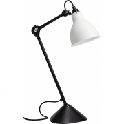 DCW - Lampe Gras N°205 Tischleuchte - Gestell Schwarz Weiß | Rund
