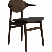 Norr11 - Bufala Stuhl mit Sitzpolsterung Dunkel geräuchert | Anthrazit 21003