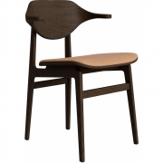 Norr11 - Bufala Stuhl mit Sitzpolsterung Dunkel geräuchert | Camel 21004