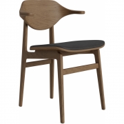 Norr11 - Bufala Stuhl mit Sitzpolsterung Hell geräuchert | Anthrazit 21003