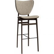 Norr11 - Elephant Barstuhl mit Frontpolsterung Dunkel geräuchert | Barnum Col 3