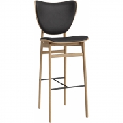 Norr11 - Elephant Barstuhl mit Frontpolsterung Natur | Anthrazit 21003