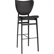 Norr11 - Elephant Barstuhl mit Frontpolsterung Schwarz | Anthrazit 21003