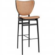 Norr11 - Elephant Barstuhl mit Frontpolsterung Schwarz | Camel 21004