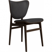 Norr11 - Elephant Stuhl mit Frontpolsterung Dunkel geräuchert | Anthrazit 21003