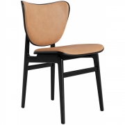 Norr11 - Elephant Stuhl mit Frontpolsterung Schwarz | Camel 21004