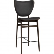 Norr11 - Elephant Thekenstuhl mit Frontpolsterung Dunkel geräuchert | Anthrazit 21003