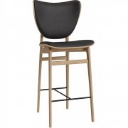 Norr11 - Elephant Thekenstuhl mit Frontpolsterung Natur | Anthrazit 21003