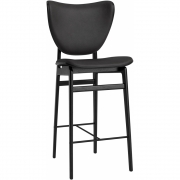 Norr11 - Elephant Thekenstuhl mit Frontpolsterung Schwarz | Anthrazit 21003