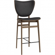 Norr11 - Elephant Thekenstuhl mit Frontpolsterung Hell geräuchert | Anthrazit 21003