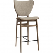 Norr11 - Elephant Thekenstuhl mit Frontpolsterung Hell geräuchert | Barnum Col 3