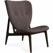 Norr11 - Elephant Lounge Sessel mit Frontpolsterung Dunkel geräuchert | Barnum Col 11