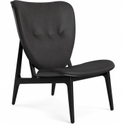 Norr11 - Elephant Lounge Sessel mit Frontpolsterung Schwarz | Anthrazit 21003
