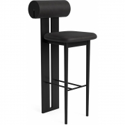 Norr11 - Hippo Barstuhl Schwarz | Anthrazit 21003 (Dunes)