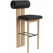 Norr11 - Hippo Thekenstuhl Natur | Anthrazit 21003 (Dunes)