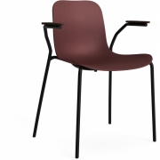 Norr11 - Langue Armlehnstuhl Dunkel geräuchert | Burgunderrot