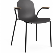 Norr11 - Langue Armlehnstuhl Natur | Anthrazit Schwarz