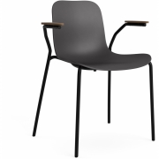 Norr11 - Langue Armlehnstuhl Hell geräuchert | Anthrazit Schwarz