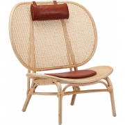 Norr11 - Nomad Stuhl Natur / Cognac (Aniline Leder)