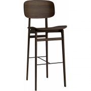 Norr11 - NY11 Barstuhl mit Rückenlehne Dunkel geräuchert