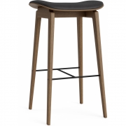 Norr11 - NY11 Barstuhl mit Sitzpolsterung Hell geräuchert | Anthrazit 21003 (Dunes)