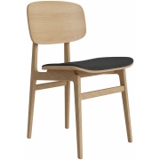 Norr11 - NY11 Stuhl mit Sitzpolsterung Natur | Anthrazit 21003 (Dunes)